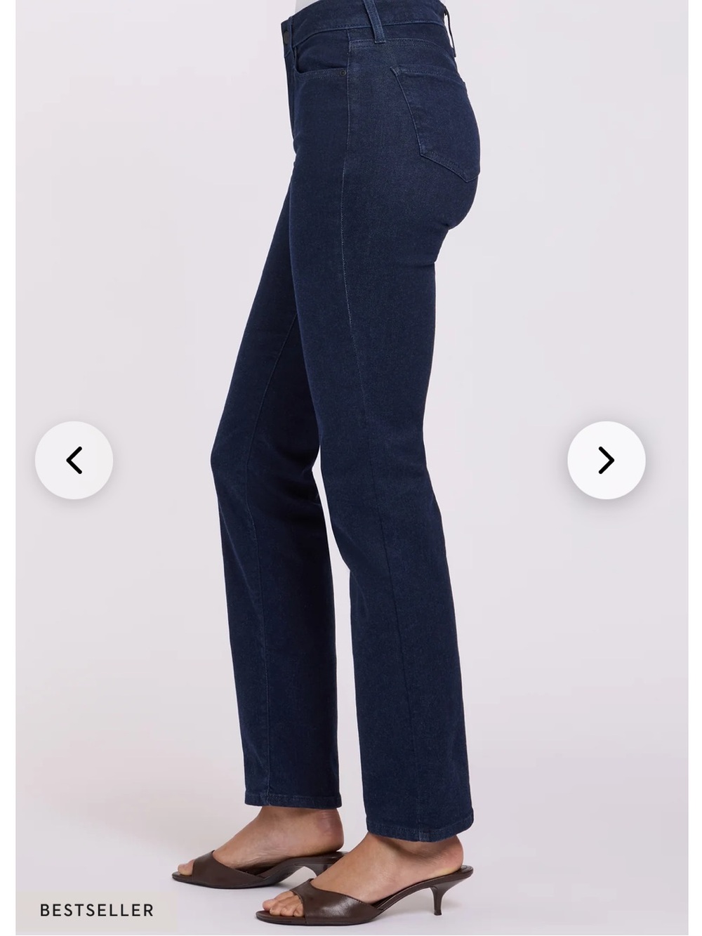 NYDJ Marilyn Straight Dark Wash Jeans. Extra Tall. Size 12 - Picture 3 of 11
